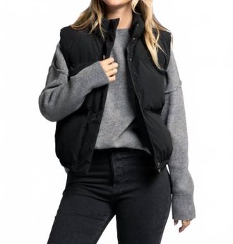 Thread & Supply Aspen Puffer Vest In Black