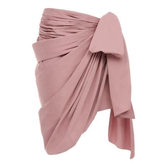 Chlo&eacute; Gonna a portafoglio al ginocchio in raso tecnico - - Skirts - Donna - Rosa - S