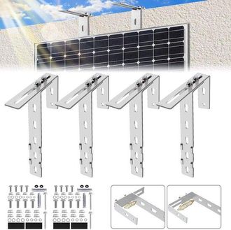 OEM 4 Ganchos Ajustables Para Paneles Solares, Aptos Para Balc&oacute;n, Redondos Y Cuadrados