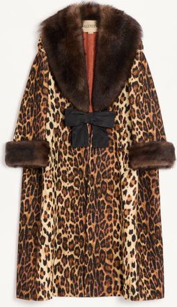 Valentino Cappotto In Panno Fauve Eclat Maculato Donna ANIMALIER 42