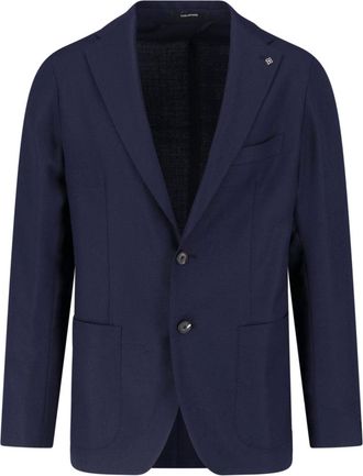 Tagliatore Navy Blue Virgin Wool Blazer