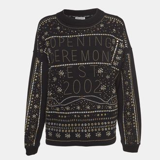Opening Ceremony Black Cotton Studded Sweatshirt