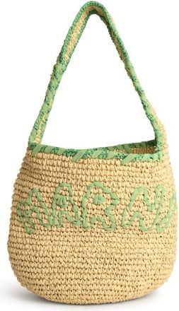 Marni Small nassa Bag In Green Natural Raffia