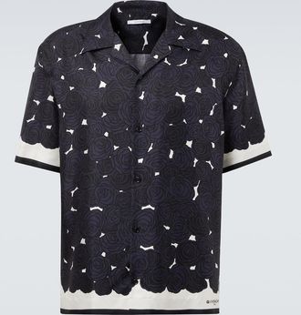 Givenchy Camicia bowling in seta con stampa floreale
