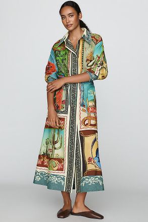 Alemais Ace Cotton Silk Maxi Shirtdress