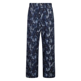 Philipp Plein Heren, Jeans, Blauw, Maat: W34 Katoen