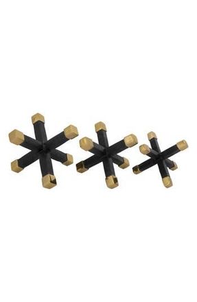 R16 Home Xylo Set of 3 Jacks in Black/Gold at Nordstrom Rack
