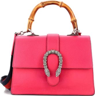 Gucci Dionysus Bamboo Top Handle Bag Leather Medium satchel - Roze