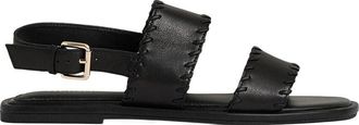Reiss Mila Whipstitch Leather Sandal