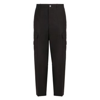Stone Island Weatherproof Cotton Canvas Cargo Trousers - male - Stone Island - Straight Trousers - Black - W36 - Trousers