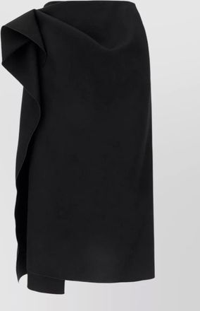 Lanvin virgin wool asymmetric skirt