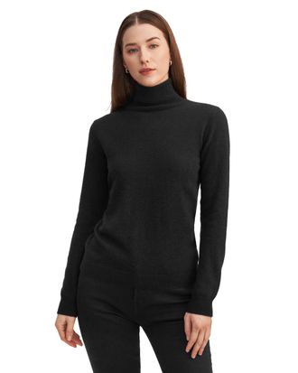 LilySilk Pure Cashmere Turtleneck Sweater For Women