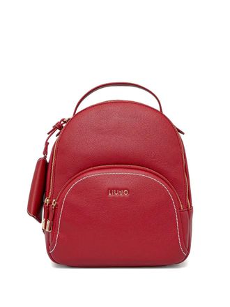 Liu Jo logo-plaque backpack - women - Polyurethane Resin/Polyester/Polyester - One Size - Red