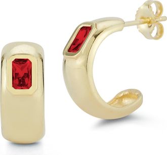 Glaze Jewelry Cubic Zirconia Hoop Earrings in Gold at Nordstrom Rack