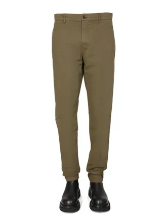 Aspesi Straight-Leg Chino Pants With Zipper