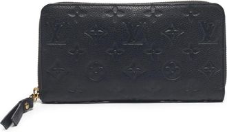 Louis Vuitton Portafoglio in pelle Empreinte con monogramma e zip - Blu