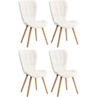 Clp Clp - Juego De 4 Silla De Comedor Elda Blanco