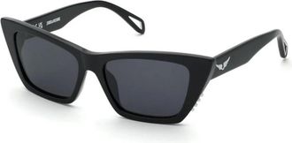 Zadig&Voltaire Szv 419V 700Y Zonnebril - Dames - Zonnebrillen - Zwart - 55 MM - Accessoires