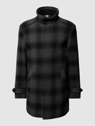 Selected Mantel mit Stehkragen Modell REUBEN in Anthrazit, Gr&ouml;&szlig;e L