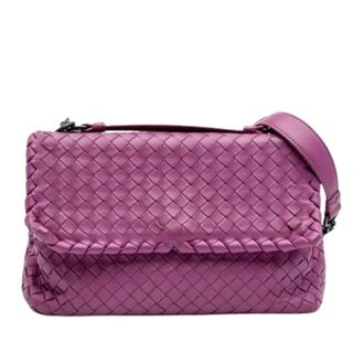 Bottega Veneta Pre-owned Cross Body Bags, female, Purple, Size: ONE SIZE Pre-owned Olympia Shoulder Bag