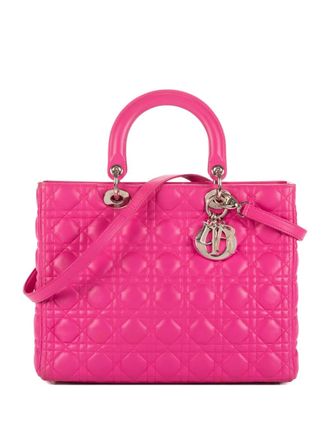Dior quilted top-handle bag - Pink