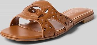 Guess Sandalette mit Logo-Muster Modell CIESTA2 in Cognac, Gr&ouml;&szlig;e 36