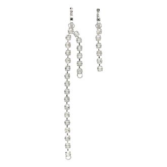 Maison Margiela Rhinestone Drop Earrings - Dames - Oorbellen - Grijs - ONE Size - Accessoires