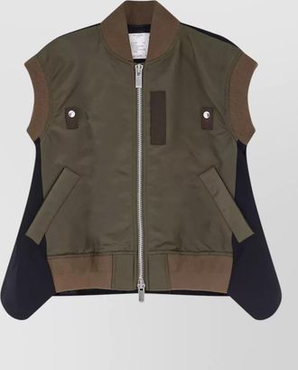 sacai nylon jacket back fabric panel design