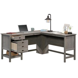 Sauder Cottage Road L Desk, Mystic Oak finish