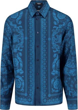 Versace Barocco Silk Shirt - Blue