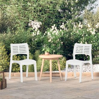 vidaXL Vidaxl - Sillas De Jard&iacute;n 2 Unidades Polipropileno Blanco