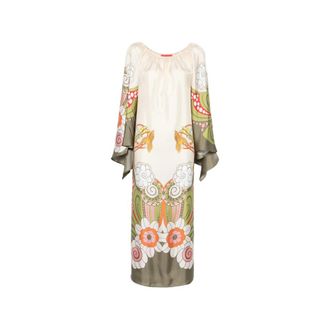 La DoubleJ Floral-print Silk-satin Maxi Dress