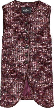 Etro Patterned Boucl&eacute; Gilet - Multicoloured 1 - 42 (UK10 / S)