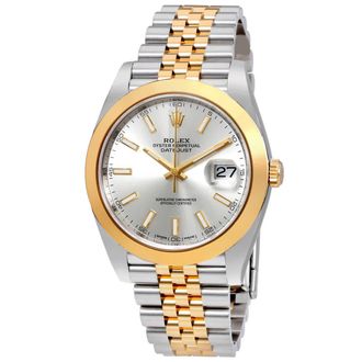 Rolex Datejust 41 Silver Dial Steel and 18K Yellow Gold Jubilee Bracelet Mens Watch 126303SSJ