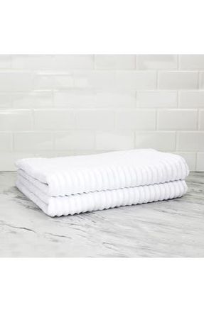 Melange Home Zero Twist Bath Towel - Set of 2 in White at Nordstrom Rack