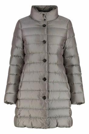 Moorer Womens Front Button Closure Two Coat In Grey