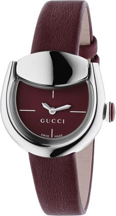 Gucci Horsebit Horloge - Dames - Horloges - Rood - ONE Size - Leer - Accessoires