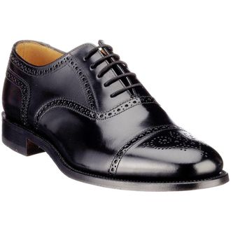 Loake 201B Leather Mens Lace Up Shoes - Black - Size:UK 10.5