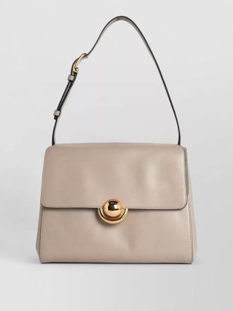 Furla domus s shoulder bag linen leather