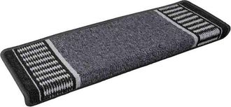 vidaXL Alfombras autoadhesivas para escaleras 15 pcs Antracita vidaXL