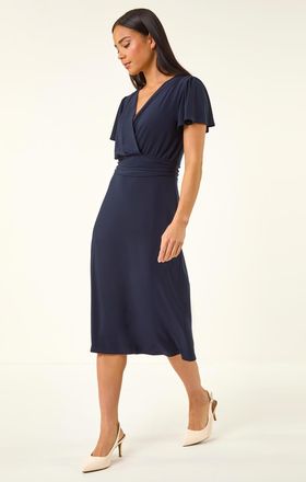 Roman Crossover Stretch Dress