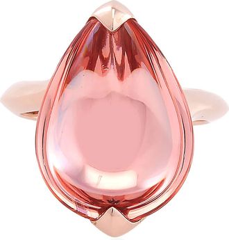 Baccarat Fleur De Psydelic Rose Crystal Ring Size 6 2806958