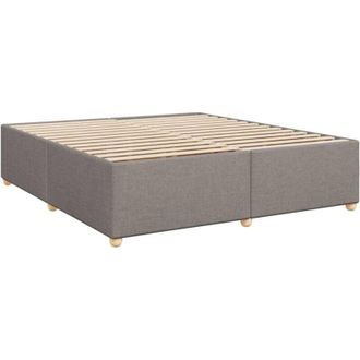 vidaXL Giroletto senza Materasso Tortora 200x200 cm in Tessuto