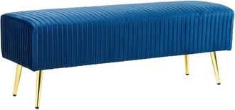 Beliani Bench PATERSON Velvet Blue