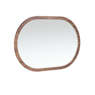 Angel Cerd&aacute; Oval Wall Mirror in Walnut Veneer