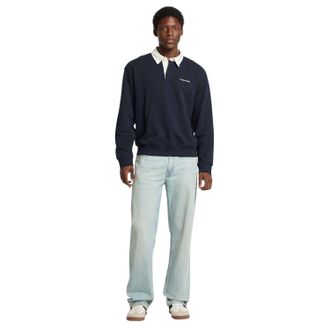 Guess Rugbyshirt met lange mouwen voor heren, standaardpasvorm (Oceaan Blauw)