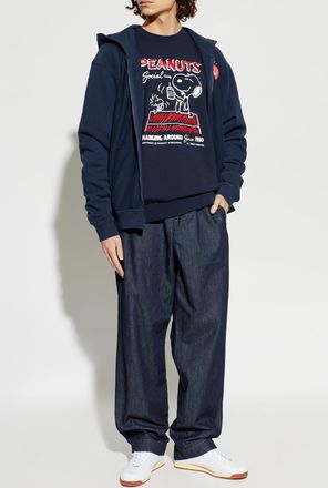 Iceberg Sweatshirt With Print, Mens, Navy Blue