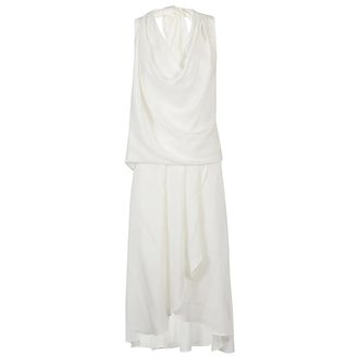 Nouvelle/Silk95Five Silk 95Five Midi Jurk - Dames - Casual kleedjes - Wit - M - Kleedjes