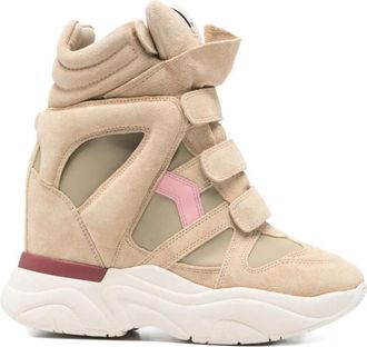Isabel Marant Beige Pink High-Top Sneakers