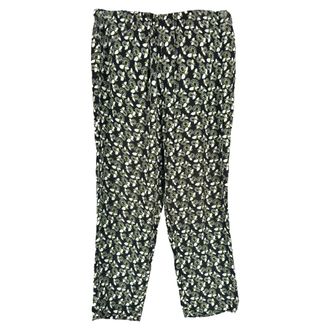 Marni Abstract Floral-Print Trousers in Multicolor Viscose